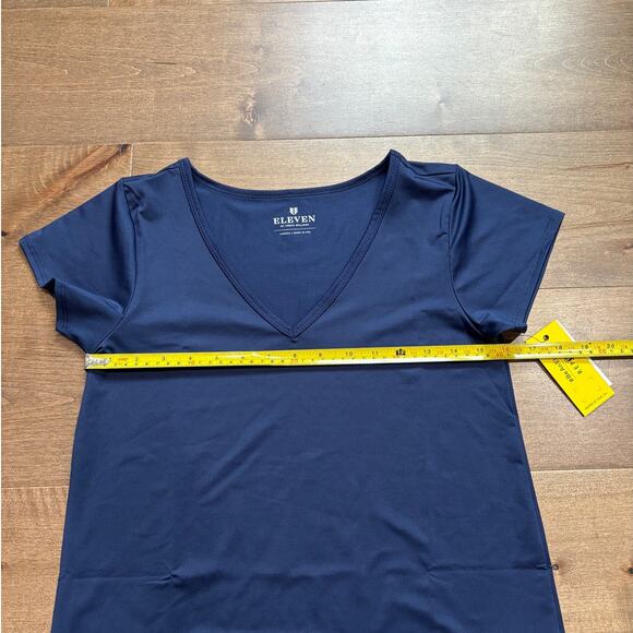 Eleven by Venus Williams Womens Match Point Short Sleeve Blue Nights size XS NWT - Picture 2 of 6